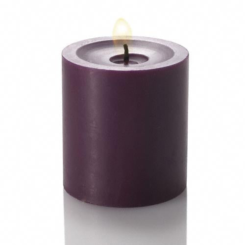 Richland Pillar Candles 3"x3" Purple Set of 48