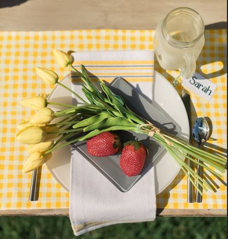 Natural Touch Mini Tulip Bouquet 14" - Yellow